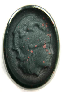 Carved bloodstone chalcedony hard stone cameo