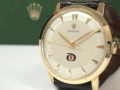 Vintage Rolex #3038 Circa 1969 14K Gold dress watch.  This watch was presented to Glenn J. Kelsey as a retirement gift for 40 years of service at Diamond Shamrock Corporation, from 1928-1968.