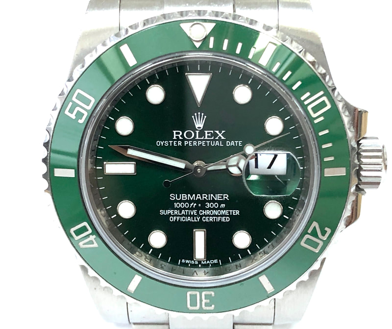 Rolex Submariner "Hulk" green dial and bezel automatic date watch Ref # 116610LV