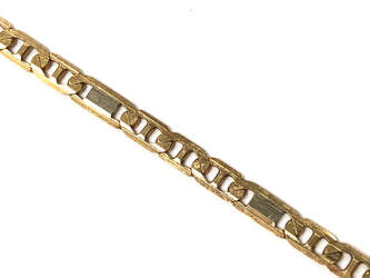 Flat anchor / mariner link chain in 14K gold