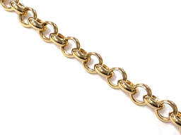 Rolo link chain in 14K gold