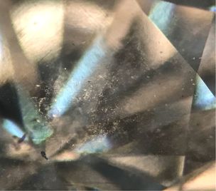 Cloud inclusion inside a natural diamond