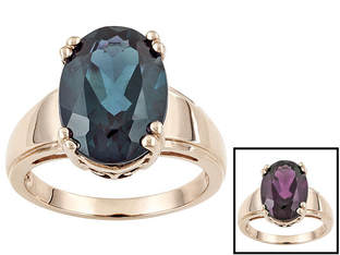 Synthetic alexandrite ring