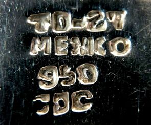 Mexican jewelry stamp:  