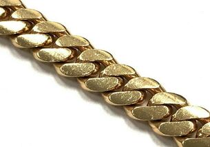 Heavy Miami Cuban link chain in 14K gold