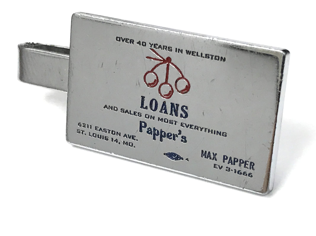 Papper's Loans vintage tie bar.  Max Papper