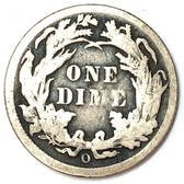 Reverse of an 1891 Type 5 Seated Liberty Dime