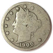 Obverse of a 1900 Type 2 Liberty 