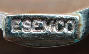 Jewelry hallmark of Shiman Mfg. Co., Inc., of Newark, New Jersey (ESEMCO)