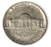 Reverse of a 1993 Jefferson Nickel