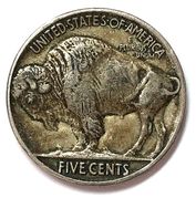 Reverse of a 1936 buffalo nickel