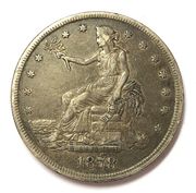 Obverse of an 1878 U.S. Trade Dollar