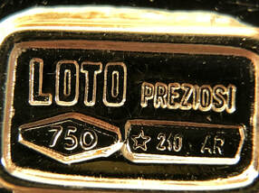 Jewelry hallmark of Italian jewelry company, Loto Preziosi (210 AR)