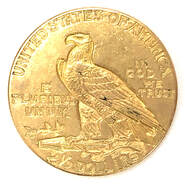 Indian Head $2.50 gold coin reverse