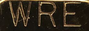 Jewelry hallmark of W.E. Richards Company (WRE)