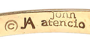 Jewelry hallmark of John Atencio, a Colorado jeweler.