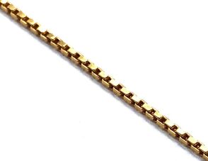 Box link chain in 18K gold