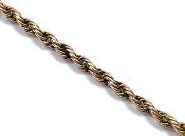 Rope link chain in 14K gold