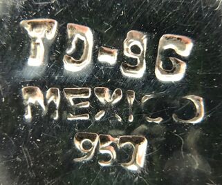 Jewelry hallmark of Taxco, Mexico silversmith, Alicia de la Paz