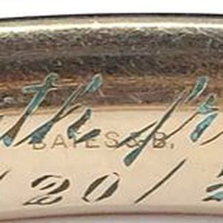 Jewelry trademark of Attleboro, Mass. jewelers, Bates & Bacon. (Bates & B.)