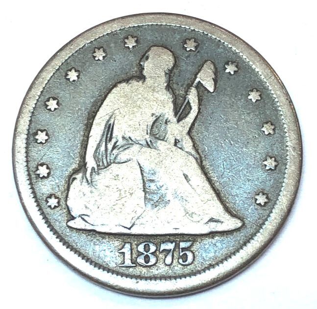 1875 Twenty Cent Piece Obverse