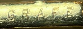 Maker's mark of famous jeweler, Graff.