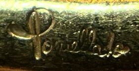 Maker's mark attributed to jewelry designer, Pomellato.