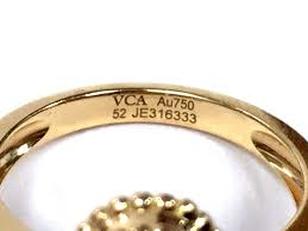 Jewelry hallmark for Van Cleef & Arpels