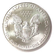 Reverse of a 2018 United States Silver Eagle coin